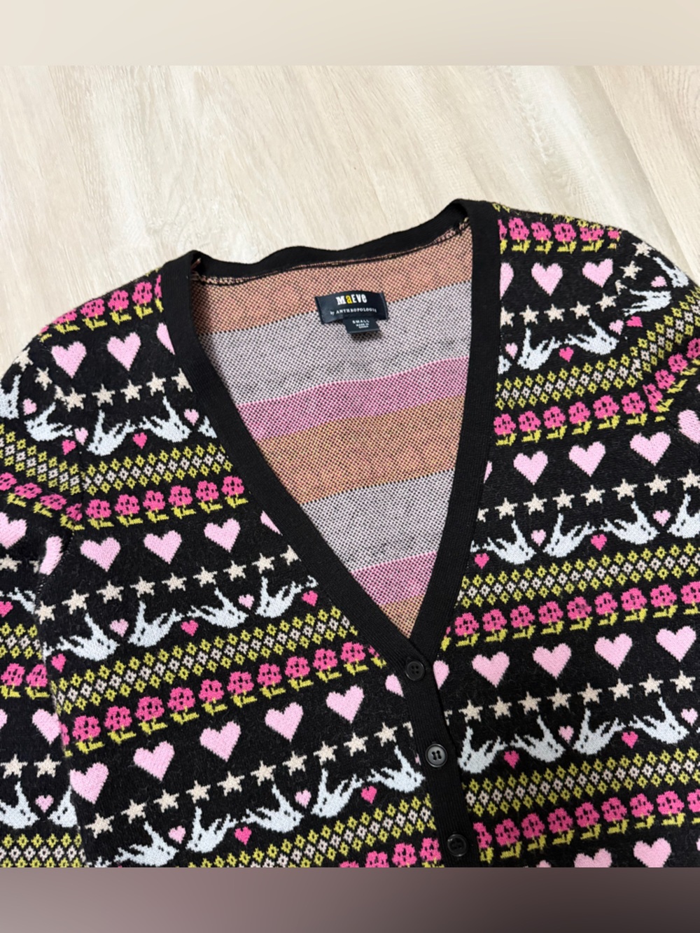 ANTHROPOLOGIE MAEVE FAIR ISLE CARDIGAN SET - Picture 2 of 3